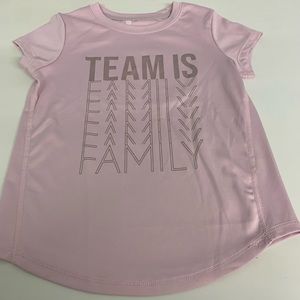 All in Motion Pink Team is Family Shortsleeved T-shirt Sz XS (4/5)